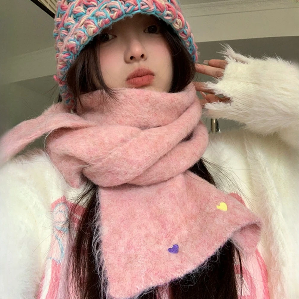 Luxury Cashmere Scarf Winter Cute Heart Embroidered Scarf Women's Soft Pashmina Thickened Warm Muffler Outdoor Shawl Accessory
Luxury Cashmere Scarf Winter Cute Heart Embroidered Scarf Women's Soft Pashmina Thickened Warm Muffler Outdoor Shawl Accessory