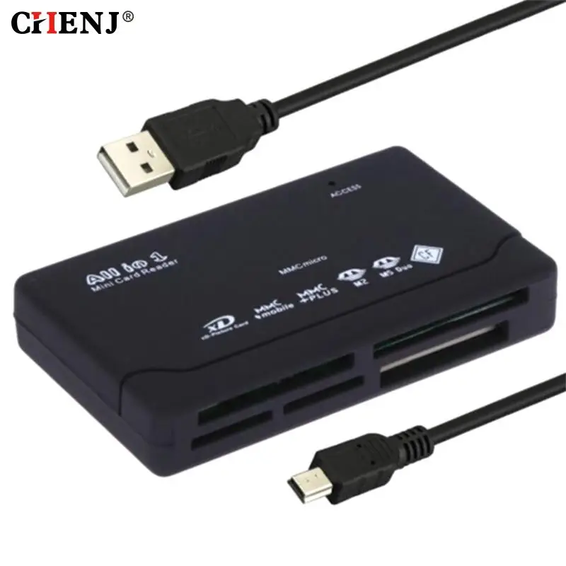 

All In One Card Reader USB 2.0 SD Card Reader Adapter Support TF CF SD Mini SD SDHC MMC MS XD Memory Card Reader 6 In 1