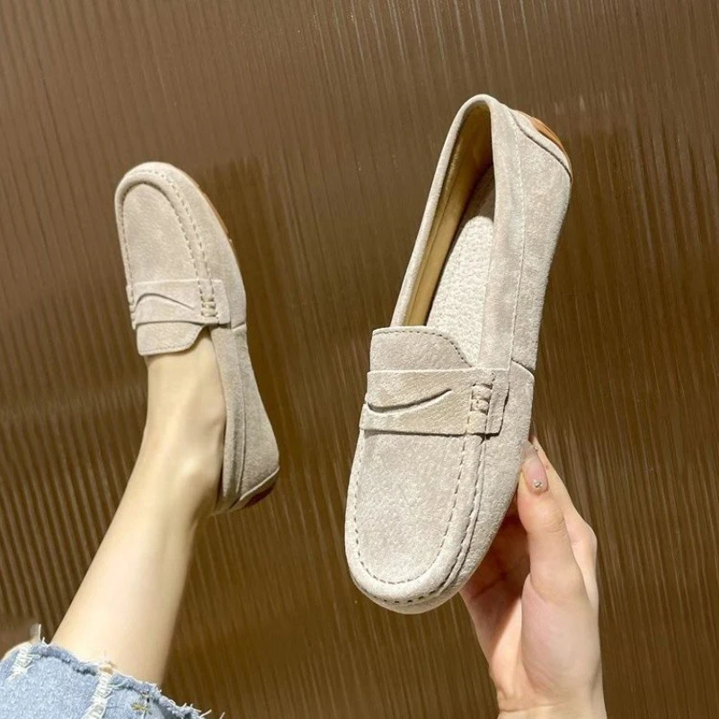 

Genuine Leather Women Moccasins Soft Casual Shoes Daily Comfortable Loafers Outdoor Driving Flat Shoes Ladies Office Flats