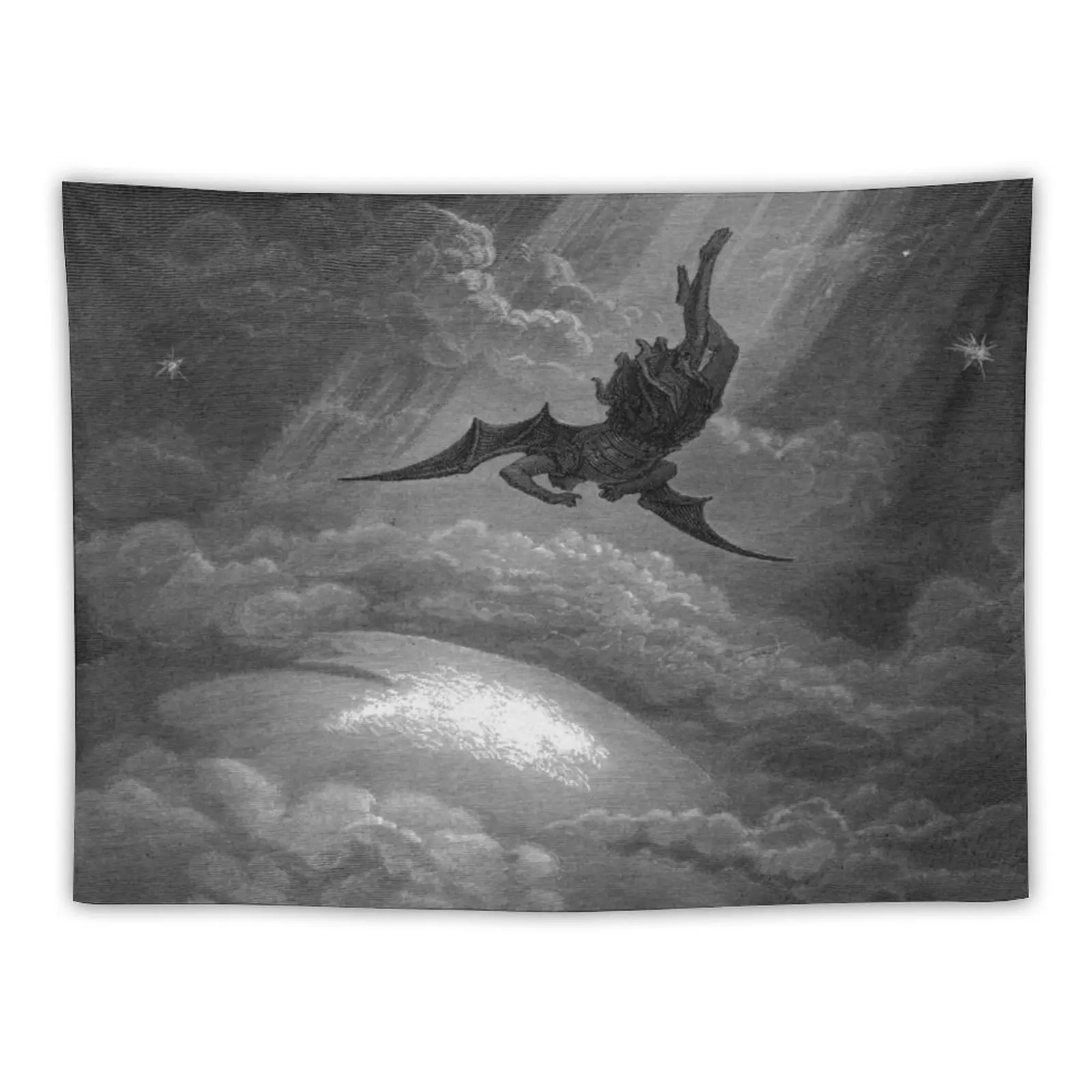 

Paradise Lost - Lucifer Cast from Heaven Tapestry On The Wall Wall Hangings Decoration For Bedroom Outdoor Decoration Tapestry