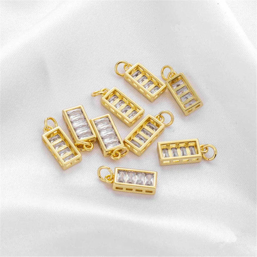 14K gold covered rectangular ladder zirconia pendant diy accessories pendant chain Charm handmade decorative jewelry materials
14K gold covered rectangular ladder zirconia pendant diy accessories pendant chain Charm handmade decorative jewelry materials
