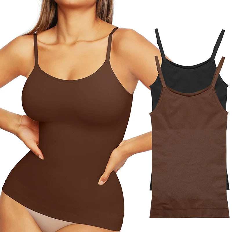 

Scoop Neck Compression Cami Tummy and Waist Control Body Shapewear Camisole Summer Tops Black Nude Smooth Slimming Vest 3XL