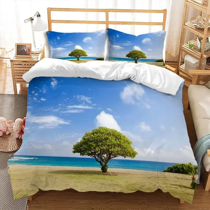 Natural Landscape Duvet Cover Set Single Twin King Tree Beach Bedding Set Microfiber Comforter Cover For Girl Teen Room Decor
Natural Landscape Duvet Cover Set Single Twin King Tree Beach Bedding Set Microfiber Comforter Cover For Girl Teen Room Decor