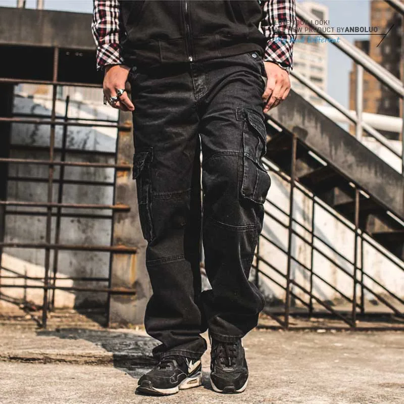 Men's CargoBaggy Jeans Pants Multi Pockets Hip Hop Loose Denim Trousers For Male Washed Plus Size 30-46 
Men's CargoBaggy Jeans Pants Multi Pockets Hip Hop Loose Denim Trousers For Male Washed Plus Size 30-46