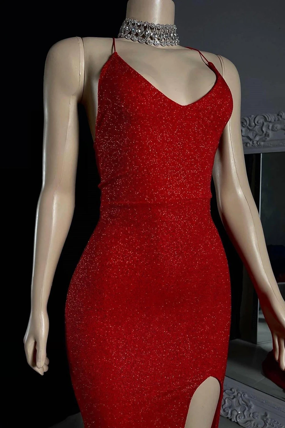 Mermaid Shiny Red Evening Dresses 2024 V Neck Backless High Split Formal Party Prom Gowns Vestidos De Fiesta Largos De Gala
Mermaid Shiny Red Evening Dresses 2024 V Neck Backless High Split Formal Party Prom Gowns Vestidos De Fiesta Largos De Gala