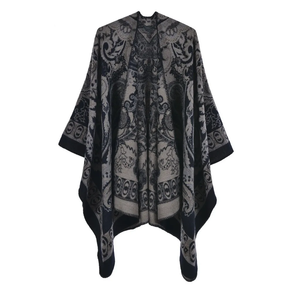 Imitation Cashmere Women's Printing Knitted Shawl Double Sided Shawl Poncho Lady Capes Black 2 Cloaks
Imitation Cashmere Women's Printing Knitted Shawl Double Sided Shawl Poncho Lady Capes Black 2 Cloaks