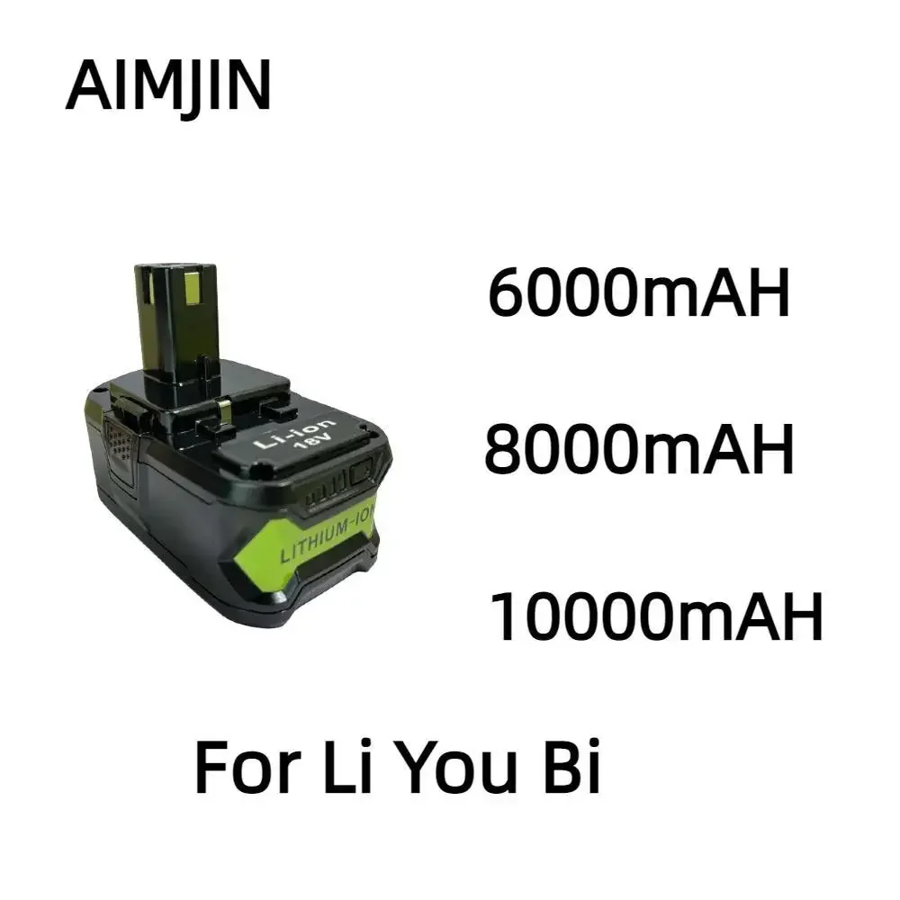 High Capacity 6000/8000/10000mAh 18V Li-Ion for Ryobi P108 RB18L40 Rechargeable Battery Pack Power Tool Battery Ryobi ONE
High Capacity 6000/8000/10000mAh 18V Li-Ion for Ryobi P108 RB18L40 Rechargeable Battery Pack Power Tool Battery Ryobi ONE