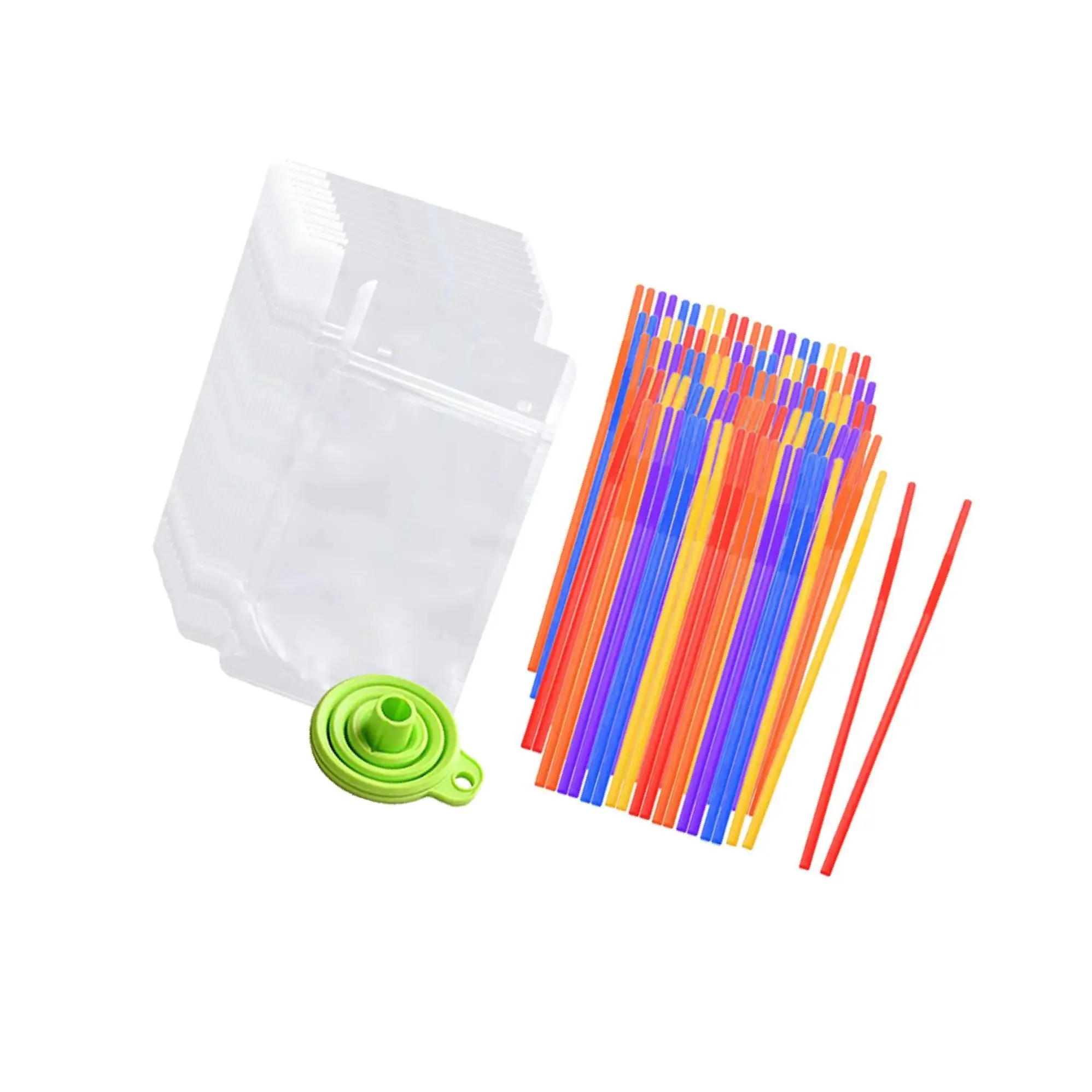 

100 Count Hand-held Drink Pouches Zipper Juice Bags 500ml for Beverage Wine