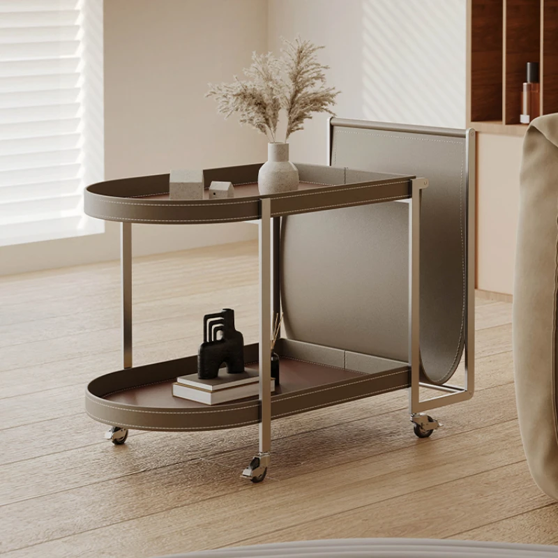 Light luxury saddle leather sofa, edge table, living room, balcony, movable shelf design, trolley, small unit coffee table
Light luxury saddle leather sofa, edge table, living room, balcony, movable shelf design, trolley, small unit coffee table