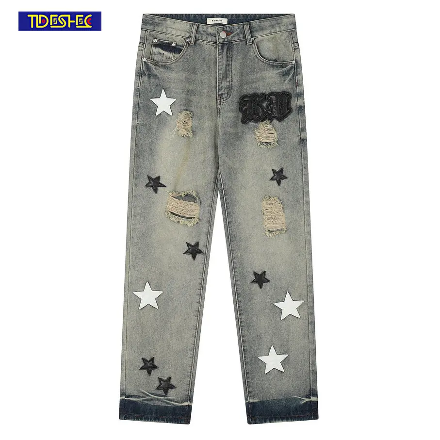 American Style Fashion Baggy Vintage Straight Jeans Stars Embroidery Graphic Jeans 2023 Casual Distressed Women Denim Pants
American Style Fashion Baggy Vintage Straight Jeans Stars Embroidery Graphic Jeans 2023 Casual Distressed Women Denim Pants