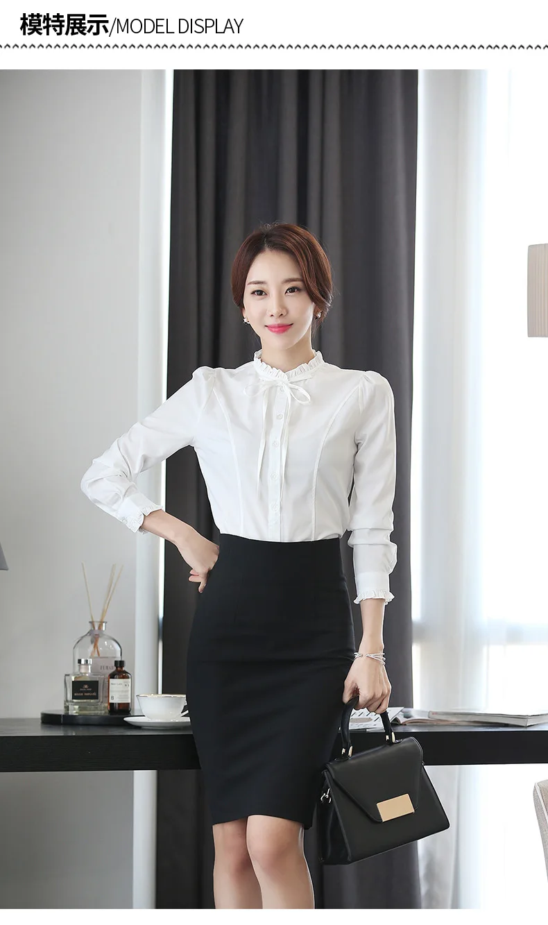 Fashion Korean White Blouse Women Blusas Stand Neck Chiffon Shirts Long Sleeve Bow Blouses Vintage Elegant Femme Tops NS5578 Fashion Korean White Blouse Women Blusas Stand Neck Chiffon Shirts Long Sleeve Bow Blouses Vintage Elegant Femme Tops NS5578