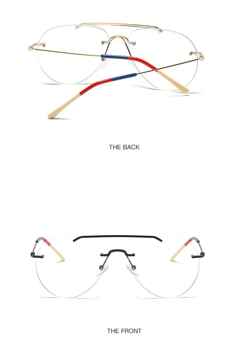 Double Beam Rimless Glasses for Men Women Oversized Anti Blue Light Eyeglasses Flat Mirror Optical Prescription Glasses Frame 4 Mallzona Secccd810fb8040bb8129e2f265e1a5411 Double Beam Rimless Glasses for Men Women Oversized Anti Blue Light Eyeglasses Flat Mirror Optical Prescription Glasses Frame Mallzona