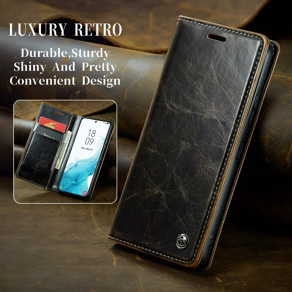 

Luxury Leather Flip Wallet Case For Samsung Galaxy A15 A54 A14 A24 A34 A22 A52 S20 FE S21 S22 Plus S23 fe S24 Ultra Cover Coque