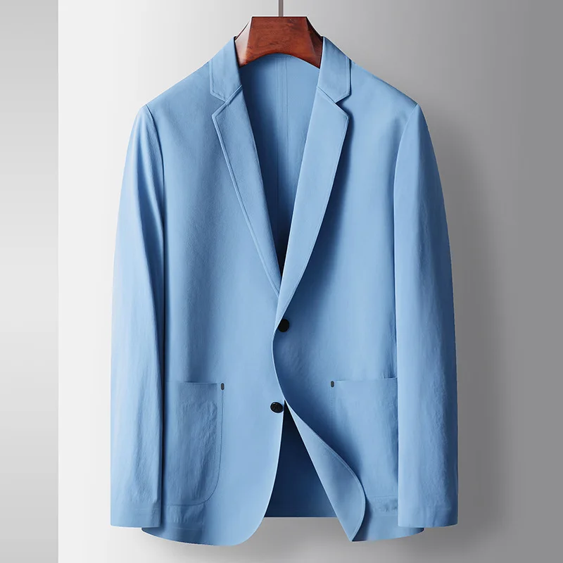 

8567-T-New summer men's short sleeve Customized suit mulberry silk round neck half sleeve ice silk top