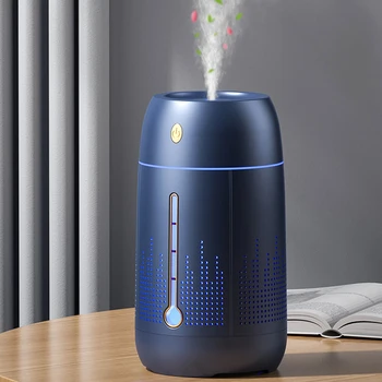 가정용 대용량 가습기 USB 1.2L 가습기, 안개 볼륨 컬러 조명, 사무실 데스크탑용 공기 청정기