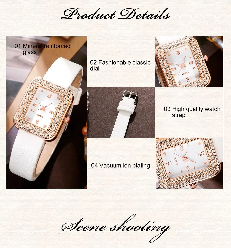Women Fashion Quartz Watch Female Clock Square Dial Luxury Brand Design Women Watches Simple Ladies Wrist Watch Jewelry Set 5 Mallzona Seccfd54998974a828e3dbe32a0023560V Women Fashion Quartz Watch Female Clock Square Dial Luxury Brand Design Women Watches Simple Ladies Wrist Watch Jewelry Set Mallzona