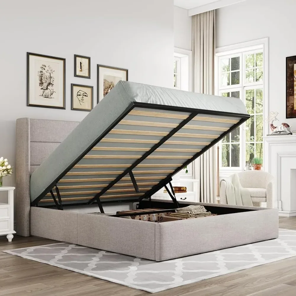 No Box Spring Needed King Size Bed Set Furniture Home Modern Wingback Headboard Mattresses Queen Size Lift Up Storage Bed Daybed
No Box Spring Needed King Size Bed Set Furniture Home Modern Wingback Headboard Mattresses Queen Size Lift Up Storage Bed Daybed
