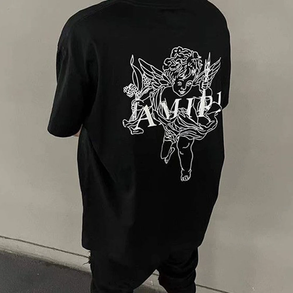 American Street Casual T-shirt Short-sleeved 2023 Summer Cotton Y2K Cupid Hand-painted Hiphop Short-sleeved Top Men's Clothing
American Street Casual T-shirt Short-sleeved 2023 Summer Cotton Y2K Cupid Hand-painted Hiphop Short-sleeved Top Men's Clothing