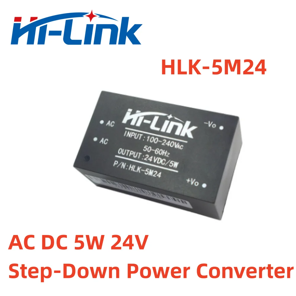 

Free Shipping 25pcs/Lot 110V 220V to 5W 24V AC-DC Single Output Power Supply Module HLK-5M24