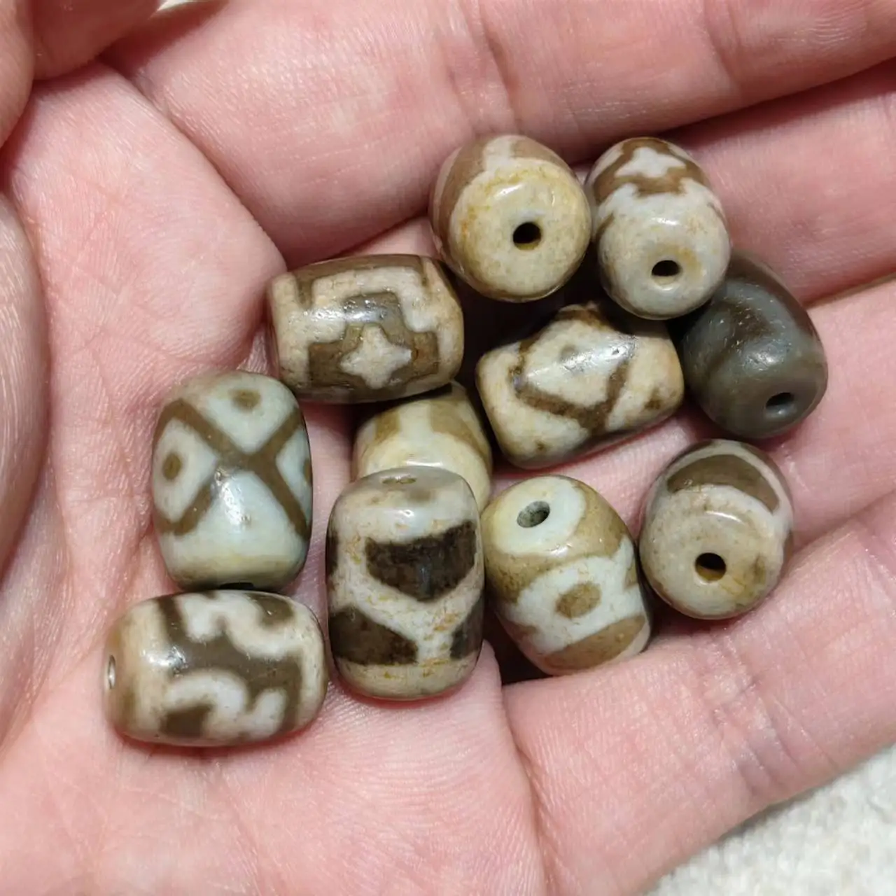 Тибетские бусины Totem с патиной для проникания в снежное поле, бусины из агата Dzi, ожерелье, подвеска, браслет, аксессуары «сделай сам»