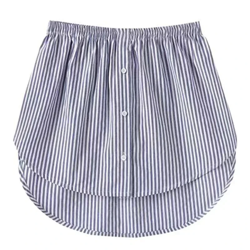 

2024 Women Girls Shirt Blouse Extender Adjustable Layering Faux Top Lower Sweep Mini Skirt False Hemline Splitting Underskirt