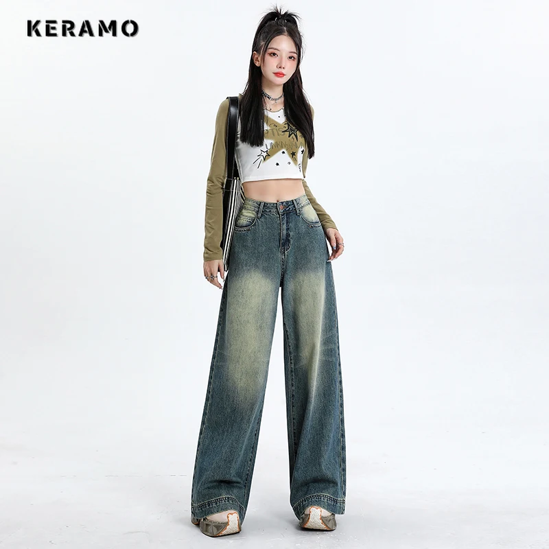 American Retro High Waist Oversized Casual Baggy Jeans Pants For Women Y2K Wide Leg Grunge Streetwear Blue Denim Trouser
American Retro High Waist Oversized Casual Baggy Jeans Pants For Women Y2K Wide Leg Grunge Streetwear Blue Denim Trouser
