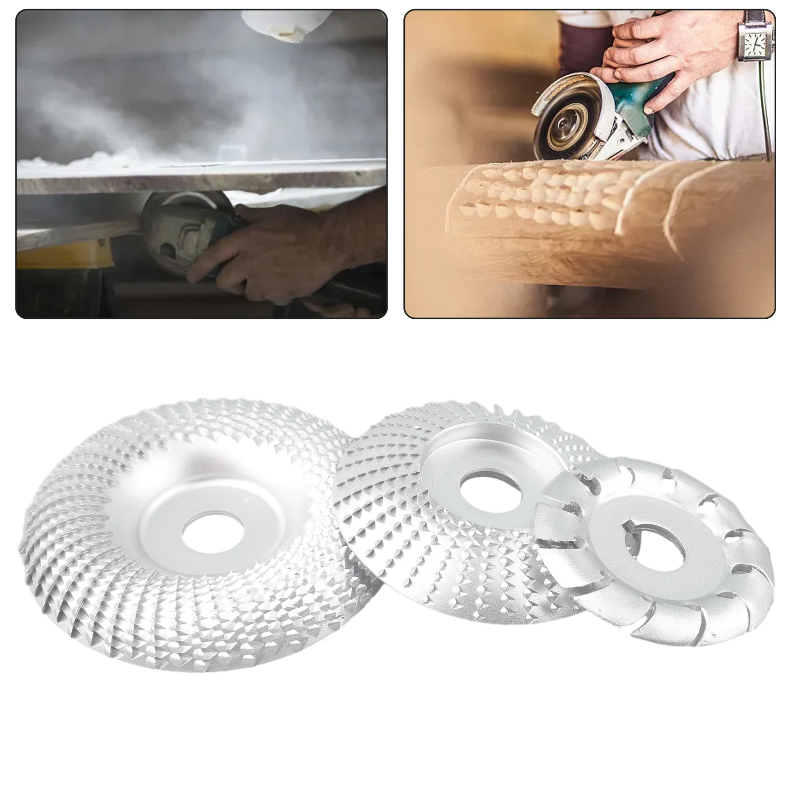 Shaping Grinding Wheel Silver Tungsten Carbide 3Pcs Carbide Carving Disc For Angle Grinder High Quality Portable
Shaping Grinding Wheel Silver Tungsten Carbide 3Pcs Carbide Carving Disc For Angle Grinder High Quality Portable