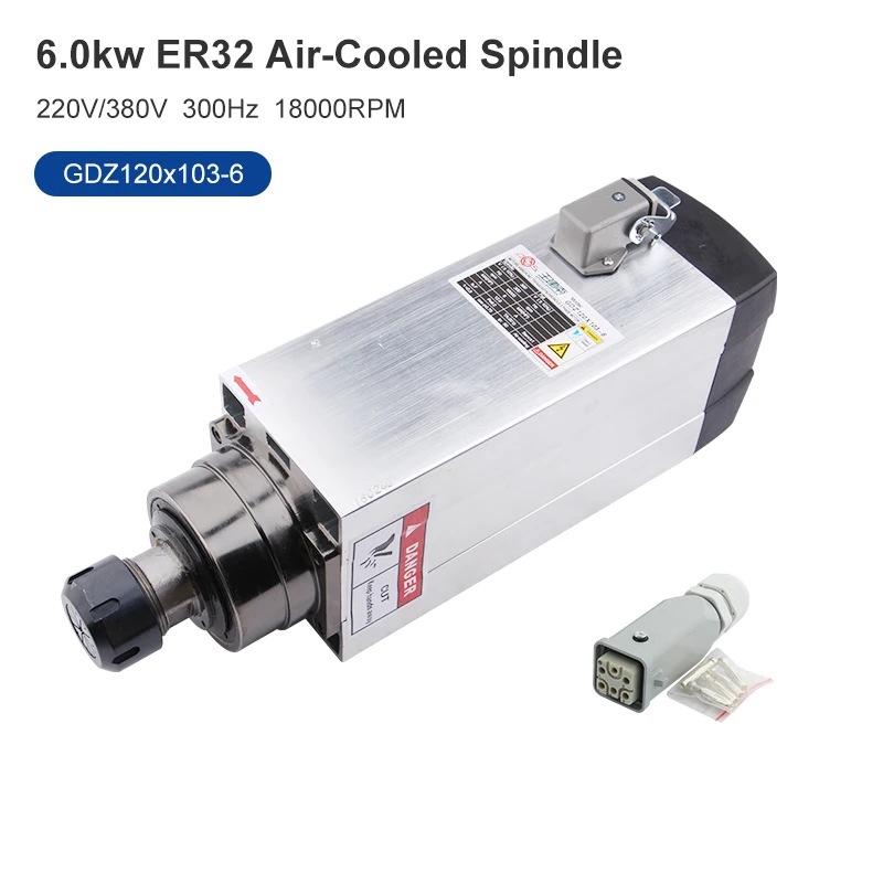 CNC 6.0kw Square Air-Cooled Spindle 220V 380V Woodworking Milling Machine Spindle ER32 Chuck Used For CNC Engraving And Milling
CNC 6.0kw Square Air-Cooled Spindle 220V 380V Woodworking Milling Machine Spindle ER32 Chuck Used For CNC Engraving And Milling