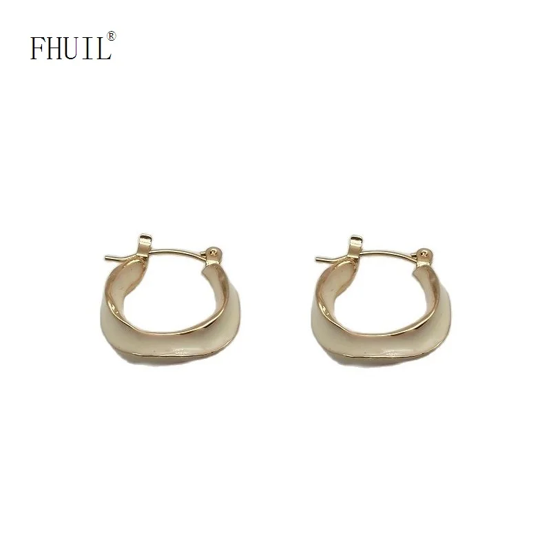 FHUIL 925 Silver Needle New Women's Fashion High Quality Jewelry Drop Glaze Round Gold Plated Hoop Earrings Accessories
FHUIL 925 Silver Needle New Women's Fashion High Quality Jewelry Drop Glaze Round Gold Plated Hoop Earrings Accessories