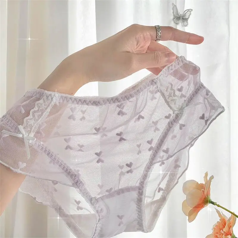 Sexy Lingerie For Women Lace Gauze Japanese Women's Panties Girls ropa interior femenina Sexy Panties Underwear Love Bowknot
Sexy Lingerie For Women Lace Gauze Japanese Women's Panties Girls ropa interior femenina Sexy Panties Underwear Love Bowknot