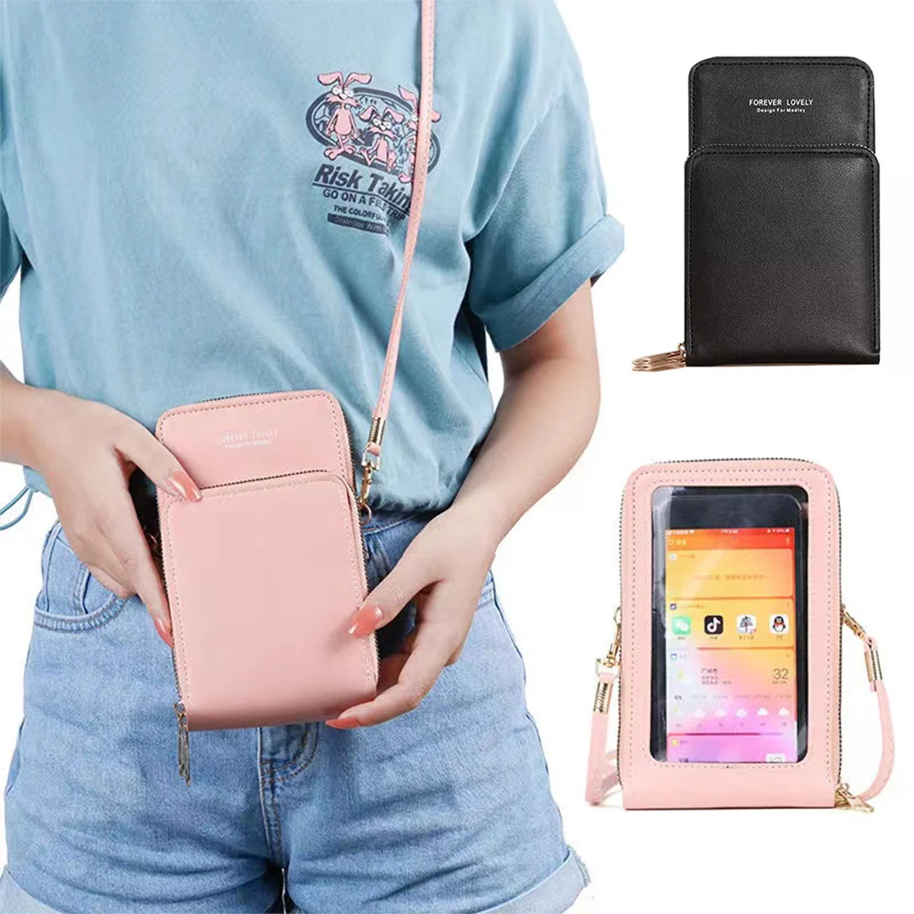 Touch Screen Mobile Phone Bag For iPhone Huawei Samsung Women PU Chain Messenger Shoulder Bags Flap Bag Mini Handbag Wallet
Touch Screen Mobile Phone Bag For iPhone Huawei Samsung Women PU Chain Messenger Shoulder Bags Flap Bag Mini Handbag Wallet