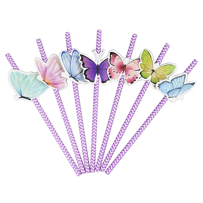 24Pcs Purple Butterfly Paper Straws Kids Girl Butterfly Theme Birthday Tableware Drinking Straw Wedding Baby Shower Supplies
24Pcs Purple Butterfly Paper Straws Kids Girl Butterfly Theme Birthday Tableware Drinking Straw Wedding Baby Shower Supplies