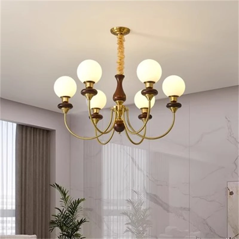 French Retro Living Room Chandelier Metal Arm Glass Ball Lampshade European Classic Ceiling Chandeliers for Dining Room Kitchen
French Retro Living Room Chandelier Metal Arm Glass Ball Lampshade European Classic Ceiling Chandeliers for Dining Room Kitchen