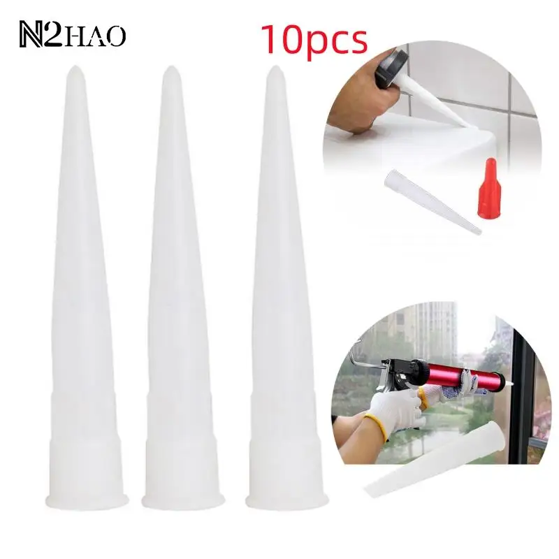 

10Pcs Plastic Glass Glue Nozzles Universal Caulking Gun Nozzles Sealant Silicone Caulking Tips Mouth Home Construction Tools