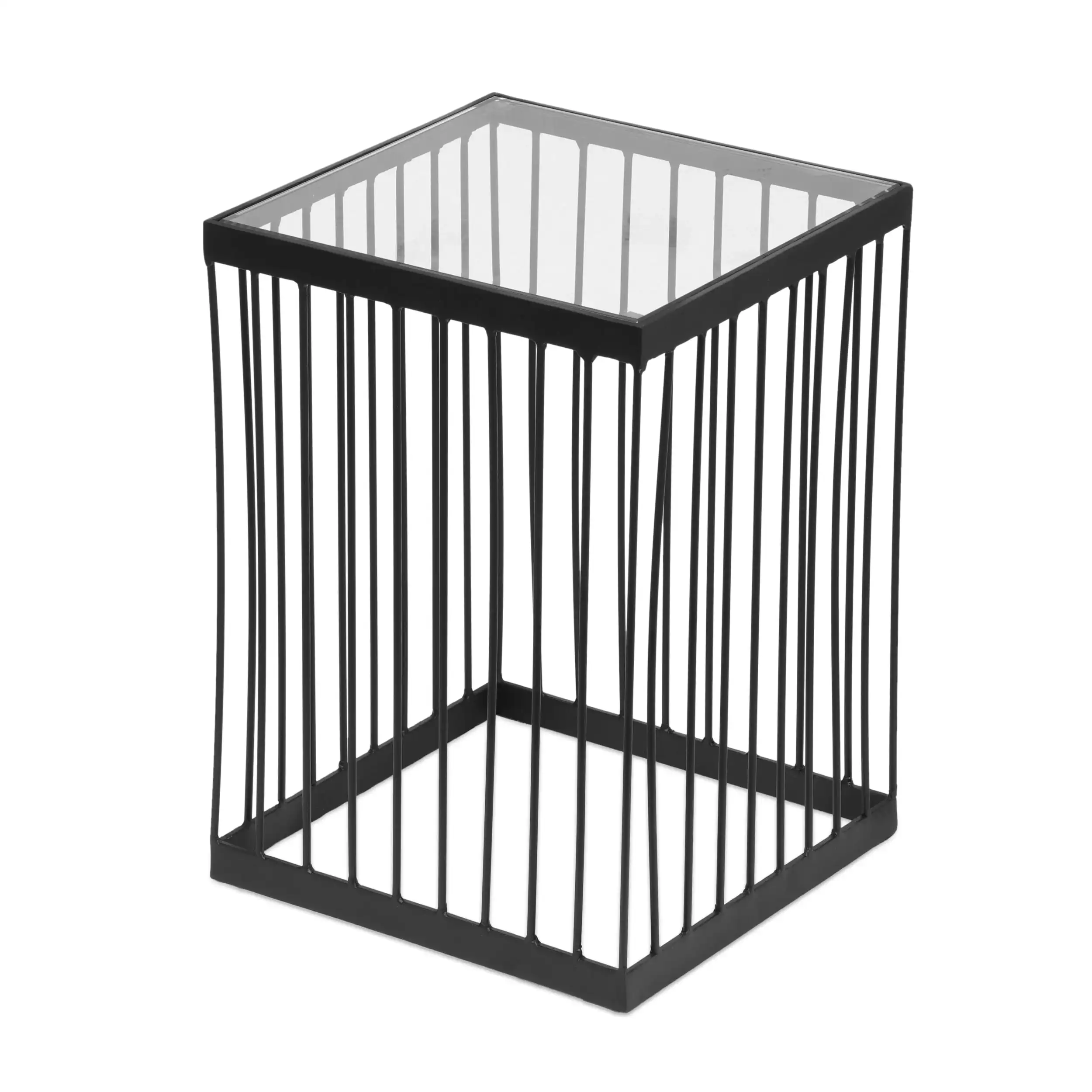Refined Fashionable and Elegant High Load-bearing Strong Stable and Durable Iron Side Table with Glass Top Black/Clear
Refined Fashionable and Elegant High Load-bearing Strong Stable and Durable Iron Side Table with Glass Top Black/Clear