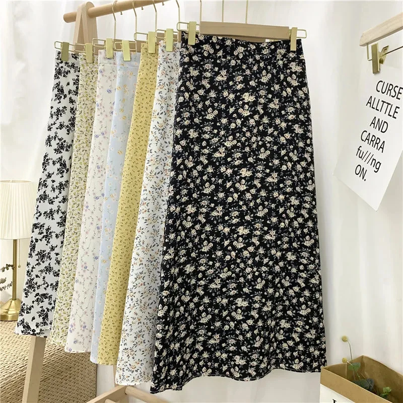 GIDYQ Chiffon Floral Skirts Women Vintage Harajuku Sweet Preppy Style Midi Skirt Elastic High Waist Holiday Soft A Line Skirt
GIDYQ Chiffon Floral Skirts Women Vintage Harajuku Sweet Preppy Style Midi Skirt Elastic High Waist Holiday Soft A Line Skirt