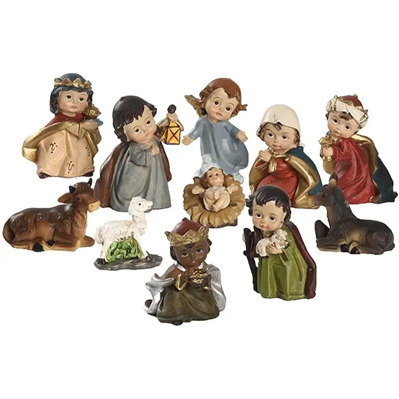 11pcs/ Set Christ Birth of Jesus Ornament Gifts Nativity Scene Crafts Resin Christmas Manger Decoration Catholic Figurines
11pcs/ Set Christ Birth of Jesus Ornament Gifts Nativity Scene Crafts Resin Christmas Manger Decoration Catholic Figurines
