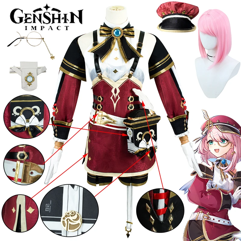 Charlotte Cosplay Costume Dress Game Genshin Impact Charlotte Cosplay Dress Wig Women Girls Uniform Outfit Halloween Costumes
Charlotte Cosplay Costume Dress Game Genshin Impact Charlotte Cosplay Dress Wig Women Girls Uniform Outfit Halloween Costumes