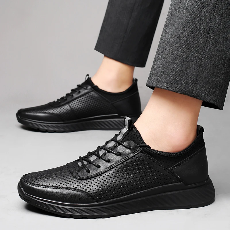 Premium Brand Men's Leather Casual Shoes Hollow Out Men's Sneakers Breathable Men's Oxford Shoe Summer Men's Business Shoes
Premium Brand Men's Leather Casual Shoes Hollow Out Men's Sneakers Breathable Men's Oxford Shoe Summer Men's Business Shoes