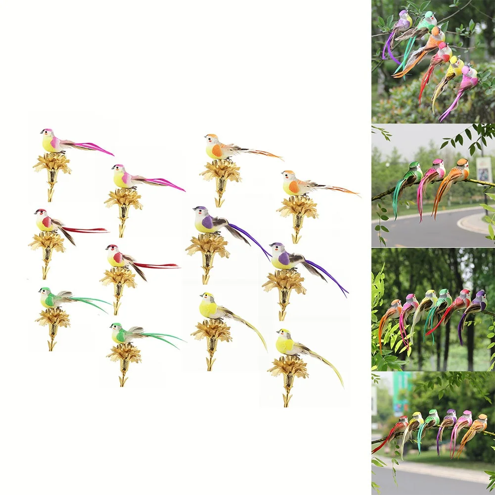 12pcs Simulated Birds Artificial Birds Feather Wedding Ornament DIY Party Decoration Fake Bird Color Bird Decoration Crafts
12pcs Simulated Birds Artificial Birds Feather Wedding Ornament DIY Party Decoration Fake Bird Color Bird Decoration Crafts