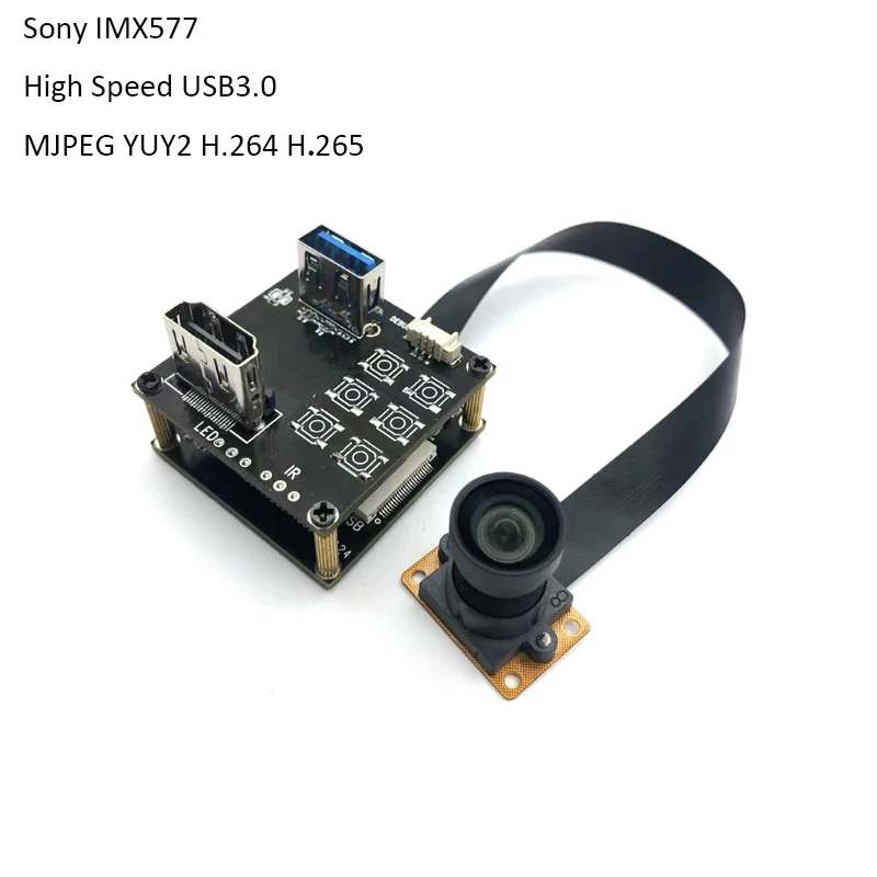 

12MP Full HD 4K IMX577 USB3.0 Camera Module MJPEG YUY2 H.264 H.265 High Definition I00 degrees for machine vision