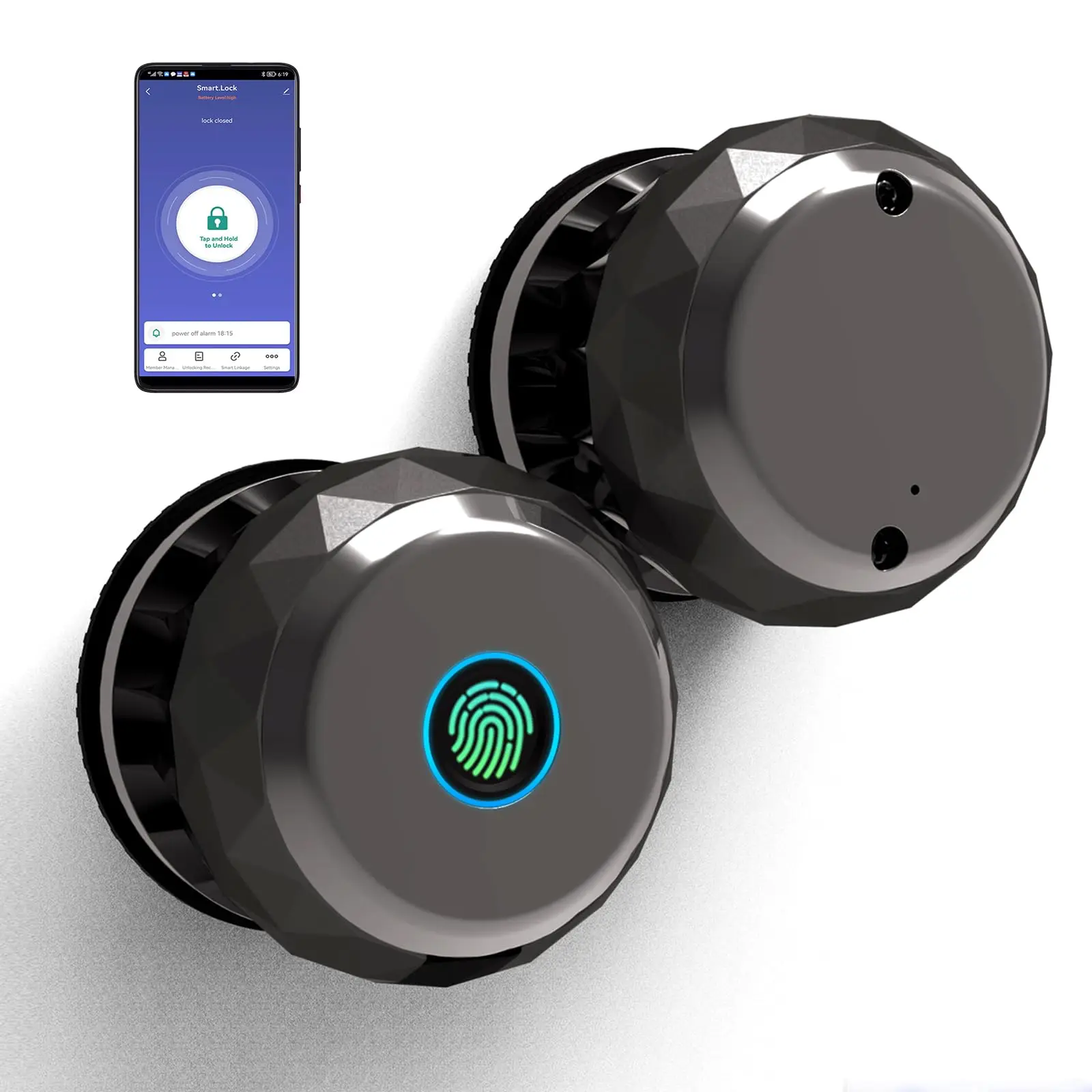 Fingerprint Door Locks Smart Biometric Door Lock, Rechargeable Smart Door knob with App Control Tuya APP, Secure Lock Mode
Fingerprint Door Locks Smart Biometric Door Lock, Rechargeable Smart Door knob with App Control Tuya APP, Secure Lock Mode