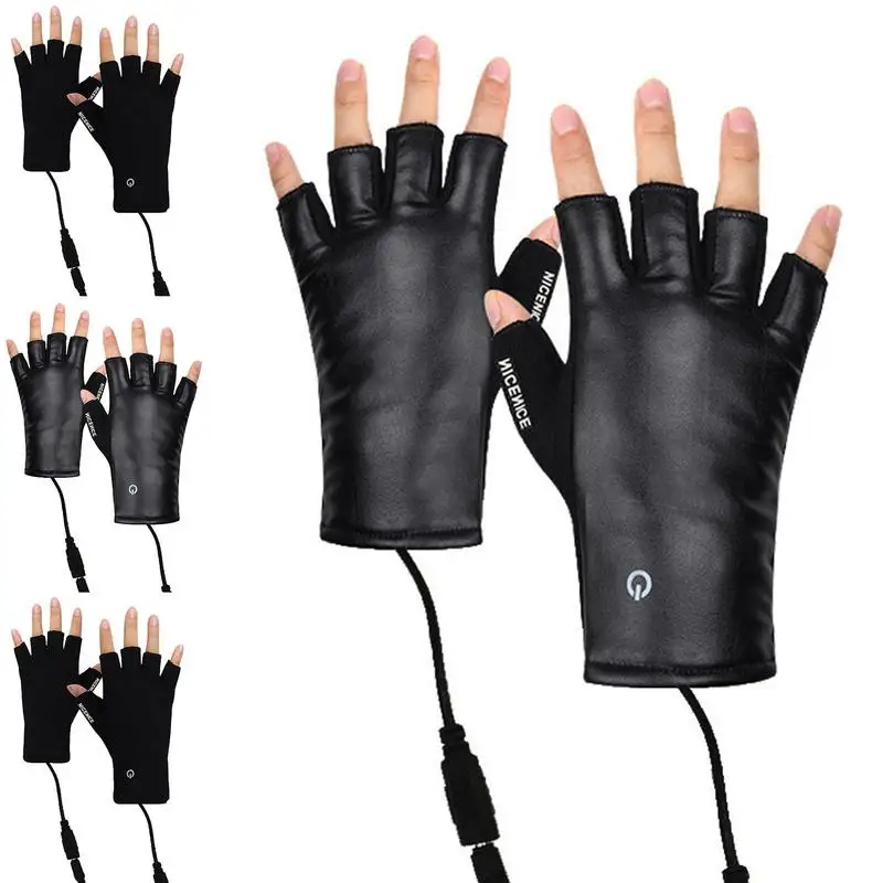 USB Electric Rechargeable Winter Heated Gloves Half Finger Men Women Warmer Skiing Riding Hiking Protector
USB Electric Rechargeable Winter Heated Gloves Half Finger Men Women Warmer Skiing Riding Hiking Protector
