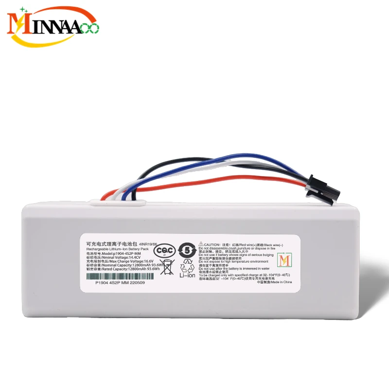 Original for Xiaomi Robot Battery 1C P1904-4S1P-MM Mijia Mi Vacuum Cleaner Sweeping Mopping Robot Replacement Battery G1
Original for Xiaomi Robot Battery 1C P1904-4S1P-MM Mijia Mi Vacuum Cleaner Sweeping Mopping Robot Replacement Battery G1
