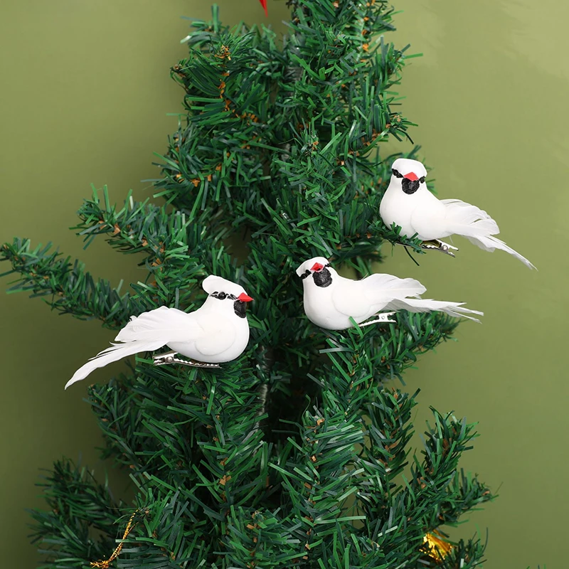 

1pc Artificial Foam Feather Dove Lover Peace White Pigeons Garden Wedding Decor Craft Birds Model Photography Props Ornaments