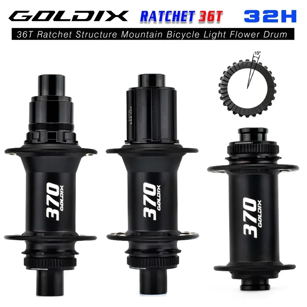 GOLDIX M370 36T Ratchet Bicycle Hubs 32Hole J-Bend Spoke Center Lock Disc Brake Mountain Bike Hub HG/XD/MS 4pcs Seal Bearing
GOLDIX M370 36T Ratchet Bicycle Hubs 32Hole J-Bend Spoke Center Lock Disc Brake Mountain Bike Hub HG/XD/MS 4pcs Seal Bearing