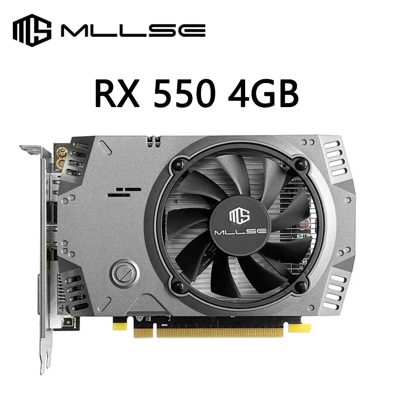 

MLLSE Placa De Video AMD Radeon RX 550 4GB Graphics Card GDDR5 128-bit PCIe 3.0 x8 HDMI DP DVI-D 14 NM Lexa Desktop Gaming GPU