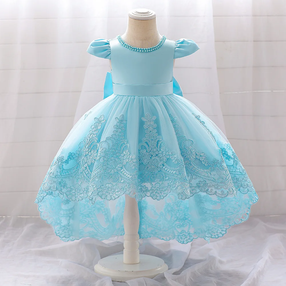 Sky Blue Embroidery Lace Hi-Lo Flower Girl Dress Infant First Birthday Party Gown Puffy Ballgown Pearls Neck Flower Girl Dresses
Sky Blue Embroidery Lace Hi-Lo Flower Girl Dress Infant First Birthday Party Gown Puffy Ballgown Pearls Neck Flower Girl Dresses