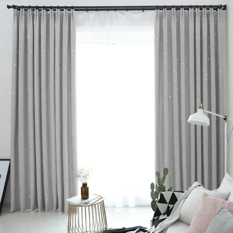 

22318-fz-занавески для гостиной, спальни, простые высокие затемняющие тканевые сетчатые встроенные окна