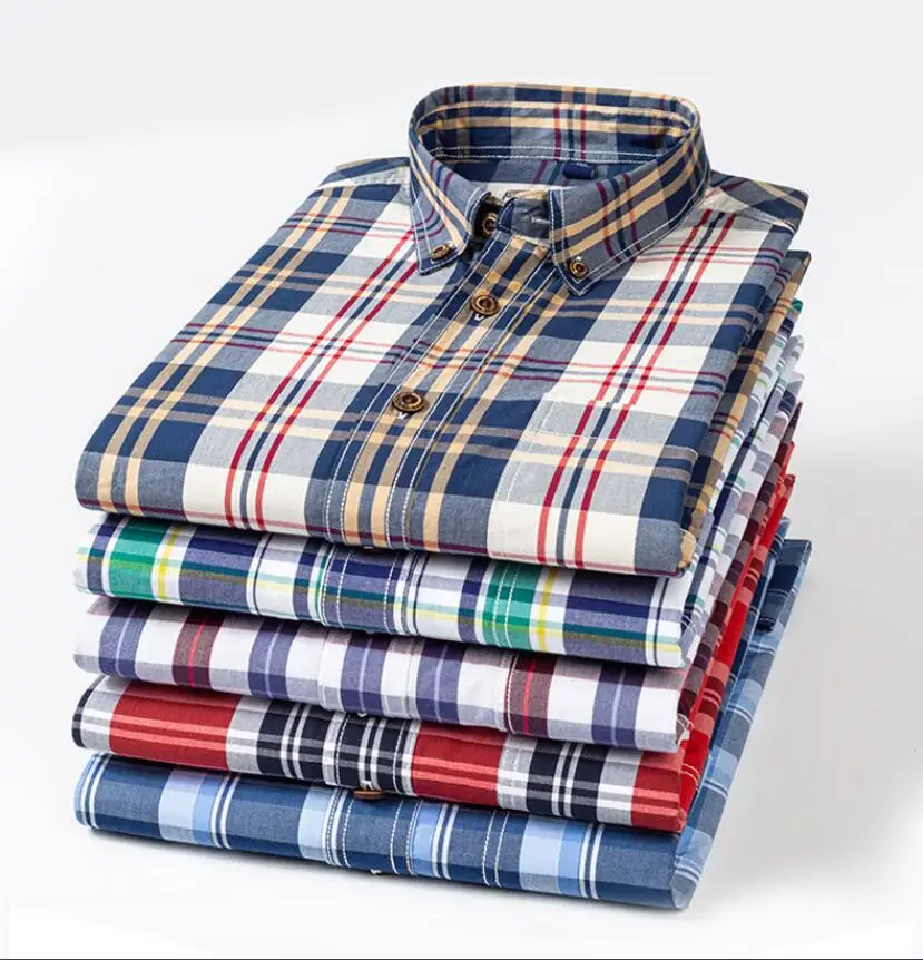 Four Seasons 100% Pure Cotton Men's Shirts All Cotton Plaid Shirts Business Office Standard-fit Holiday Long Sleeve Shirts
Four Seasons 100% Pure Cotton Men's Shirts All Cotton Plaid Shirts Business Office Standard-fit Holiday Long Sleeve Shirts